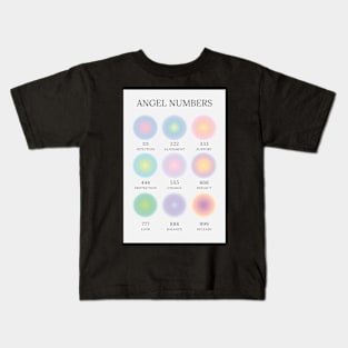 Angel Numbers Chart Aura Aesthetic Kids T-Shirt